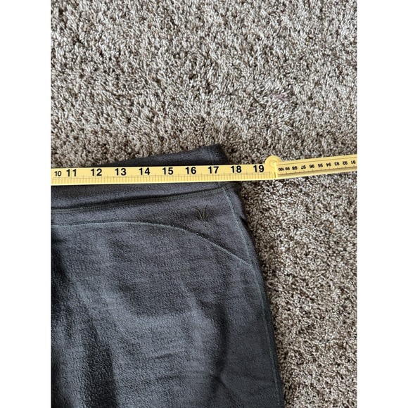 Ibex Wool Pants Womens X-Large Green Wide Leg Flare Pockets Low Rise Merino Knit - Picture 7 of 10